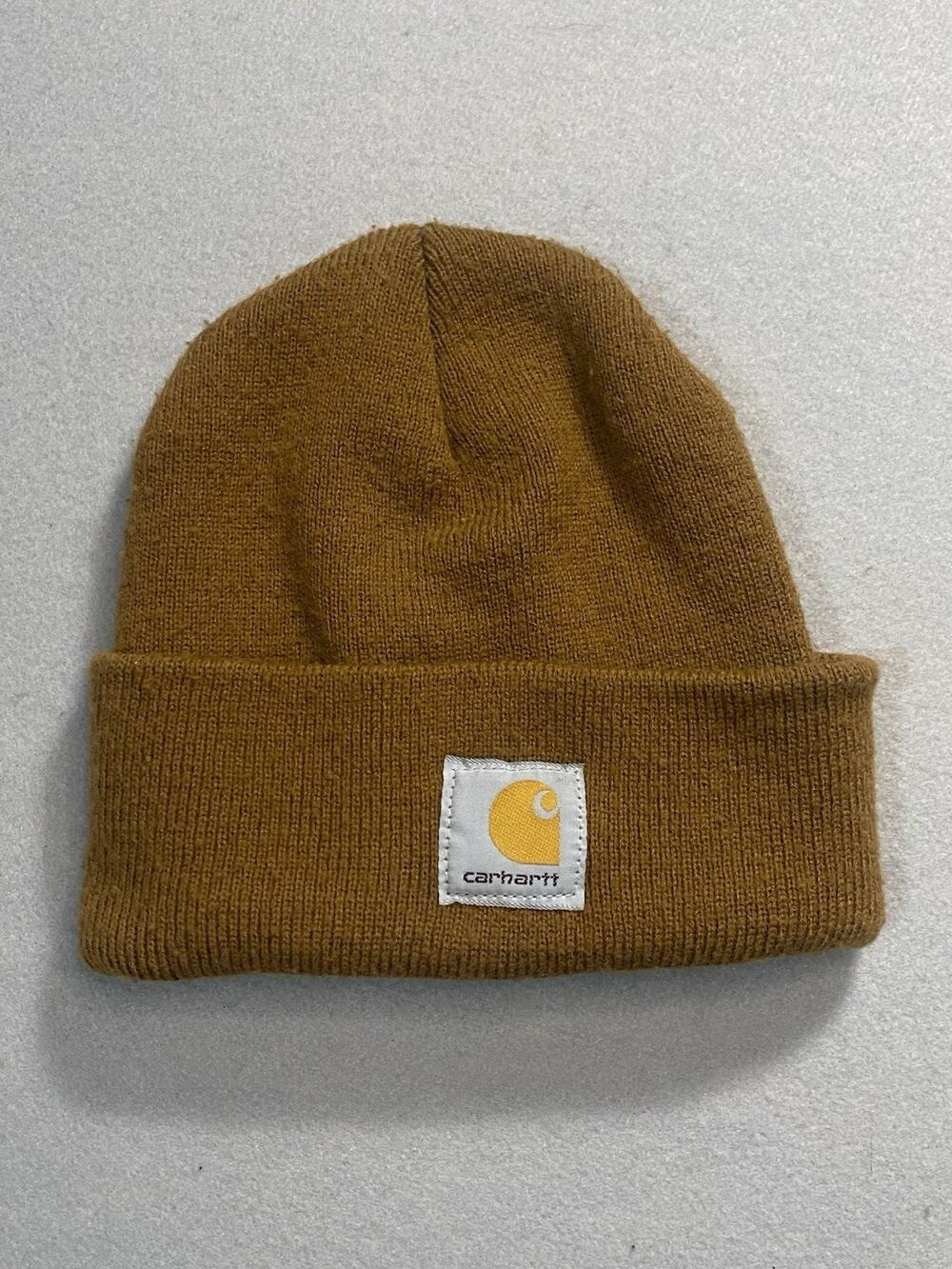 Carhartt Men’s Brown Solid Beanie Hat Casual Fall Winter One Size
